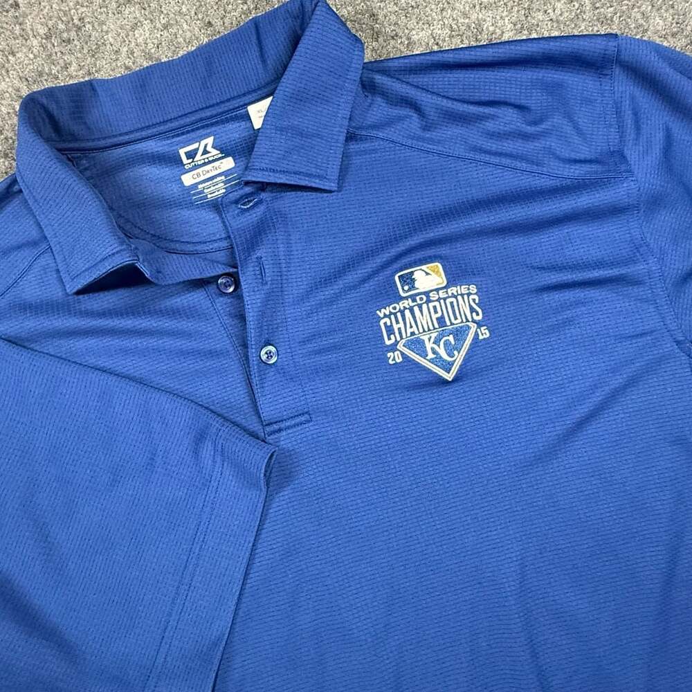Cutter & Buck CB DryTec Kansas City Royals 2015 World Series Champions Polo Shir